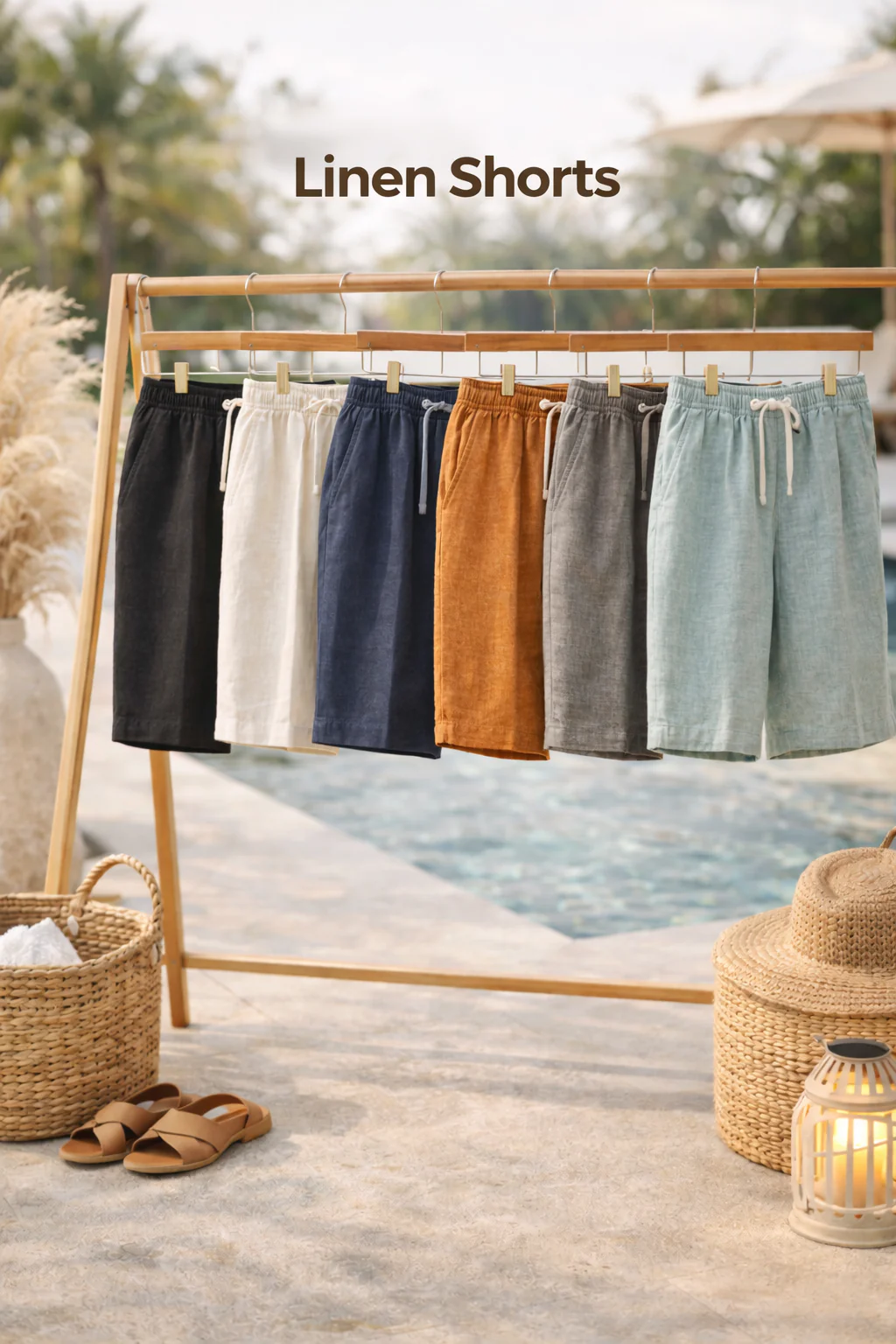Linen Drawstring Shorts