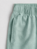 Minty Green Linen Drawstring Shorts by French Cuff