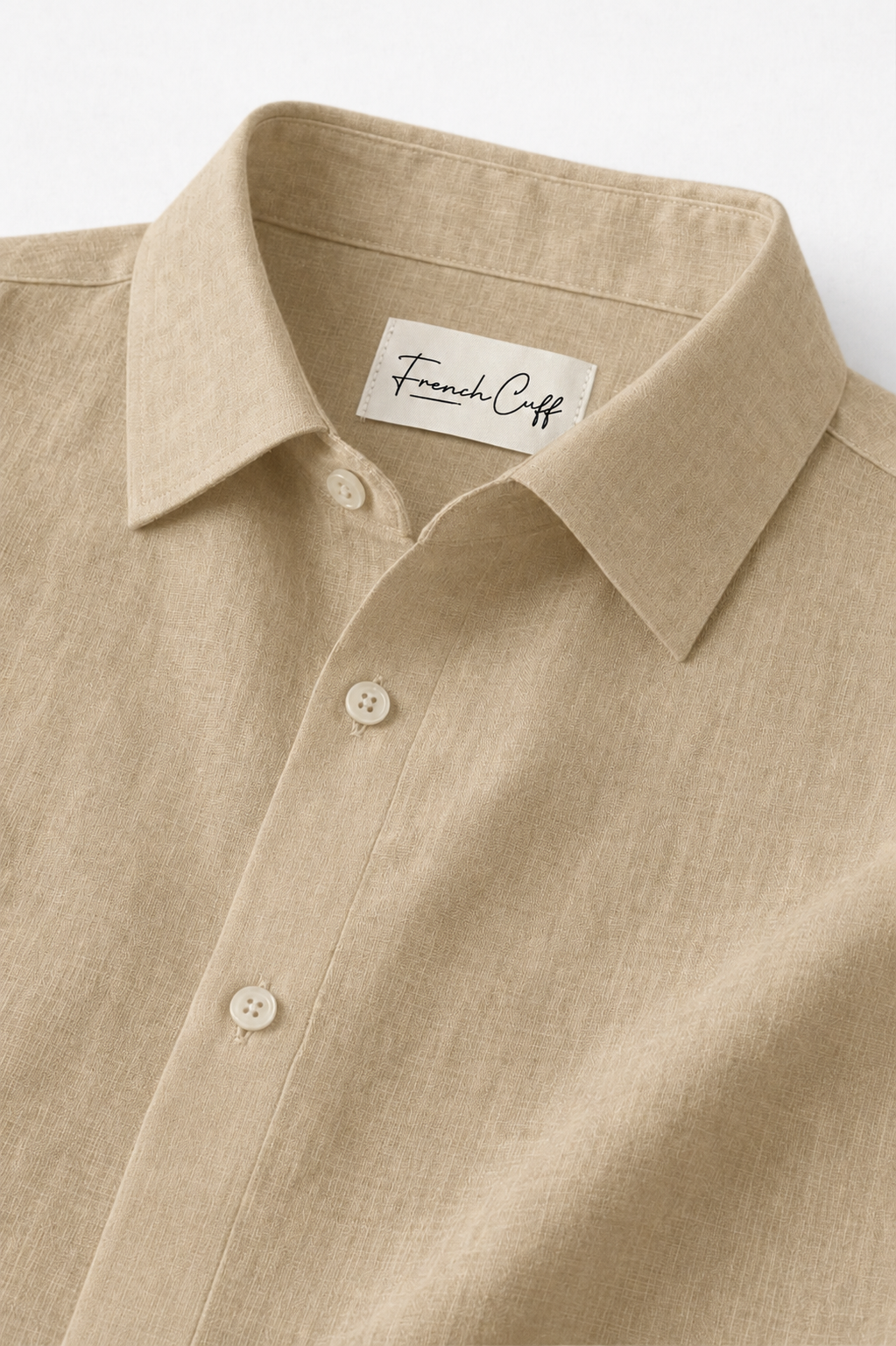 Half Sleeve Men's 100% Belgium Linen Khaki Shirt | Summer Special