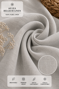 60 LEA | 100% Belgium Linen Fabric - Grey