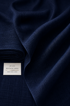 60 LEA | 100% Belgium Linen Fabric - Navy Blue