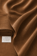 60 LEA | 100% Belgium Linen Fabric - Brown
