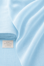 60 LEA | 100% Belgium Linen Fabric - Sky Blue