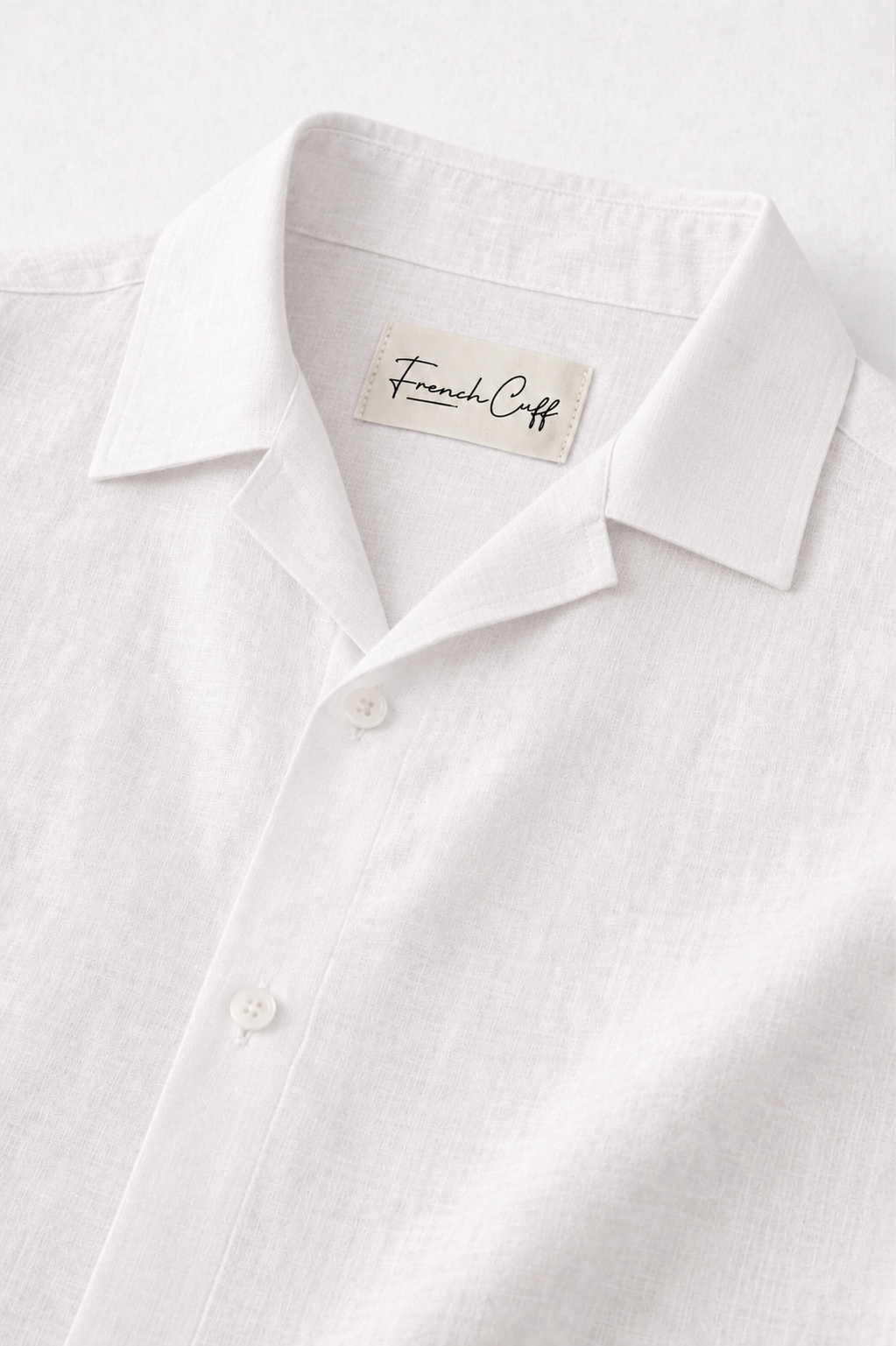 Cuban Collar Half Sleeve Men's 100% Belgium Linen White Shirt | Summer Special