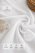 60 LEA | 100% Belgium Linen Fabric - White