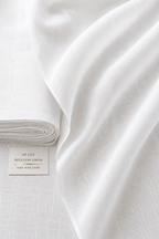 60 LEA | 100% Belgium Linen Fabric - White