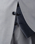 French Cuff Men's Grey Double Buttoned 3-Piece Suit