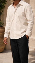 Full Sleeve Men's 100% Belgium Linen Beige Shirt | Summer Special