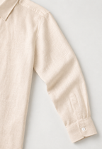 Full Sleeve Men's 100% Belgium Linen Beige Shirt | Summer Special
