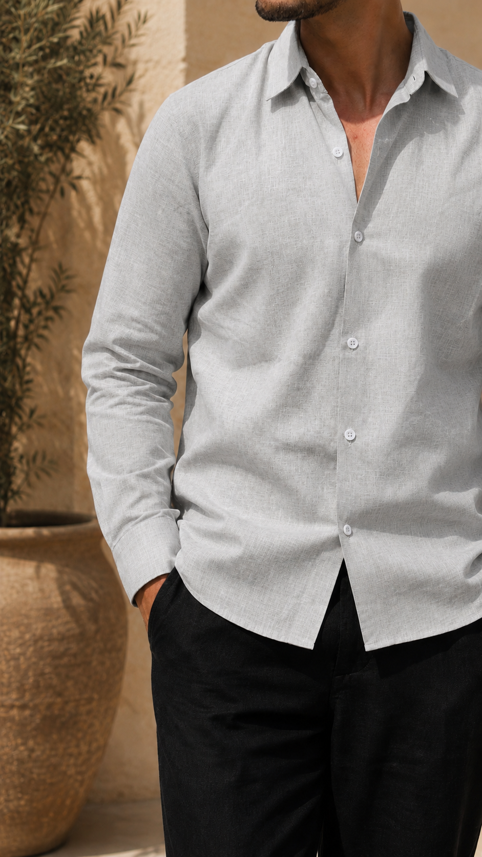 60 LEA | 100% Belgium Linen Fabric - Grey