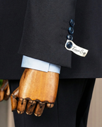French Cuff Men’s Blue Double Buttoned 3-Piece Suit