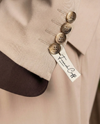 French Cuff Men's Beige Single Buttoned 3-Piece Suit