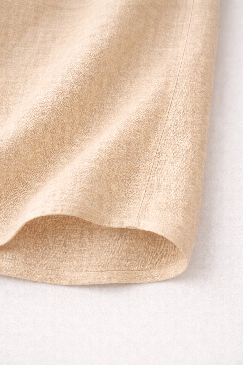 Half Sleeve Men's 100% Belgium Linen Beige Shirt | Summer Special