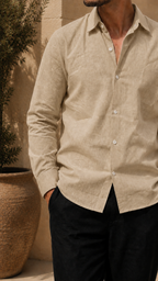 60 LEA | 100% Belgium Linen Fabric - Khaki