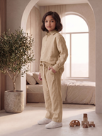 Kids Khaki Linen Co-ord Set | Premium Summer Wear