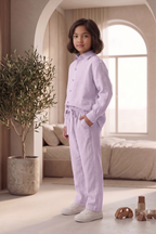 Kids Lavender Linen Co-ord Set | Premium Summer Wear