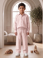 Kids Pink Linen Co-ord Set | Premium Summer Wear