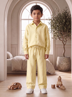 Kids Yellow Linen Co-ord Set | Premium Summer Wear