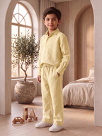 Kids Yellow Linen Co-ord Set | Premium Summer Wear