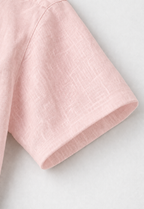 Half Sleeve Men's 100% Belgium Linen Powder Pink Shirt | Summer Special