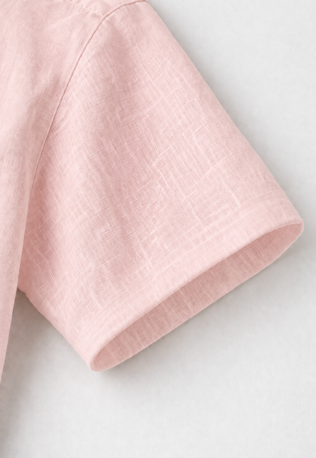 Cuban Collar Half Sleeve Men's 100% Belgium Linen Pink Shirt | Summer Special