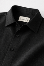 Full Sleeve Men's 100% Belgium Linen Black Shirt | Summer Special