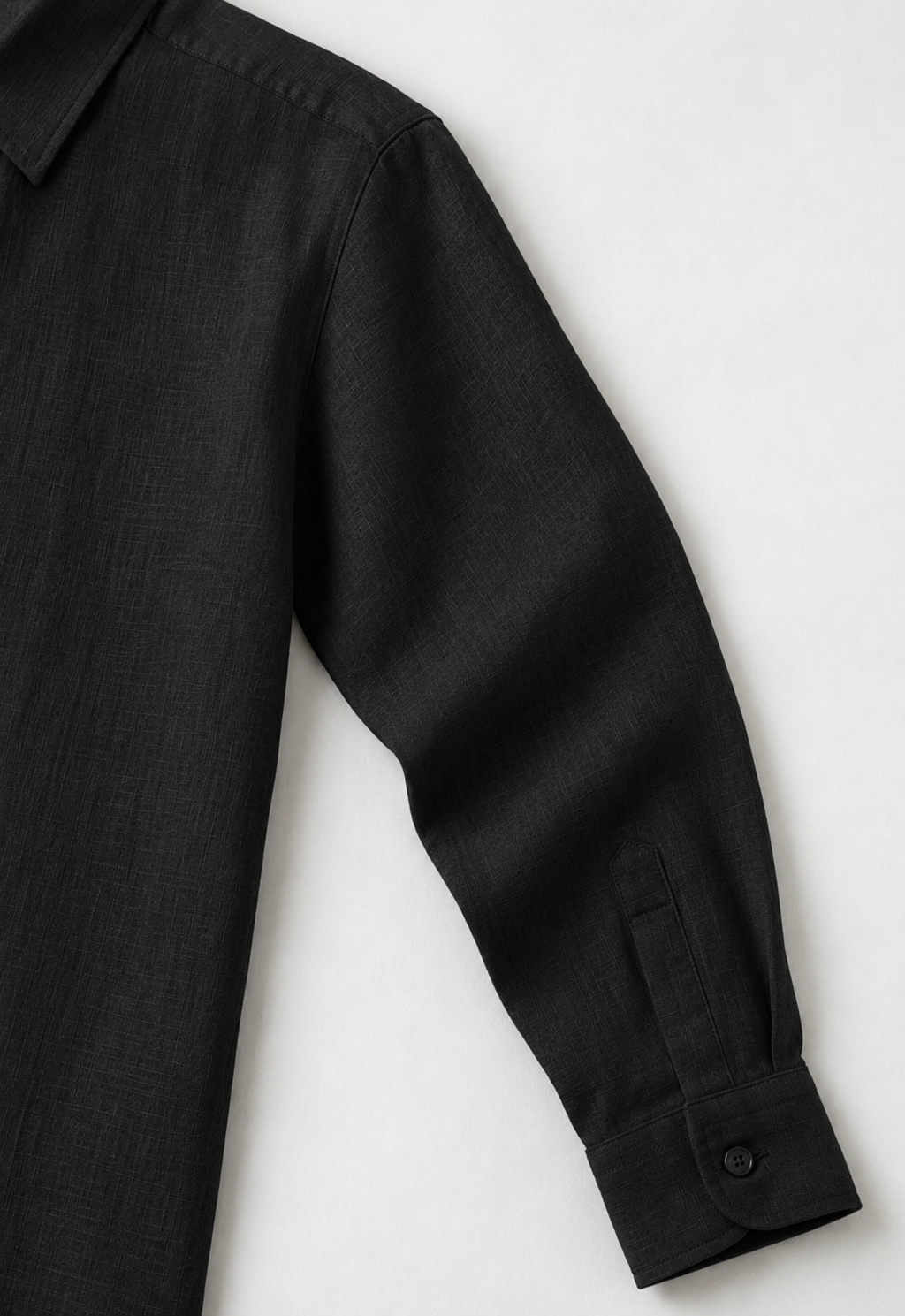 Full Sleeve Men's 100% Belgium Linen Black Shirt | Summer Special