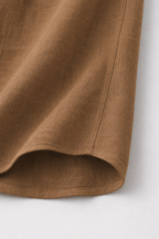 Full Sleeve Men's 100% Belgium Linen Brown Shirt | Summer Special