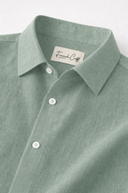 Full Sleeve Men's 100% Belgium Linen Minty Green Shirt | Summer Special