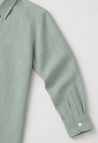 Full Sleeve Men's 100% Belgium Linen Minty Green Shirt | Summer Special