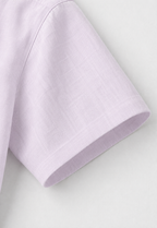 Half Sleeve Men's 100% Belgium Linen Lavender Shirt | Summer Special