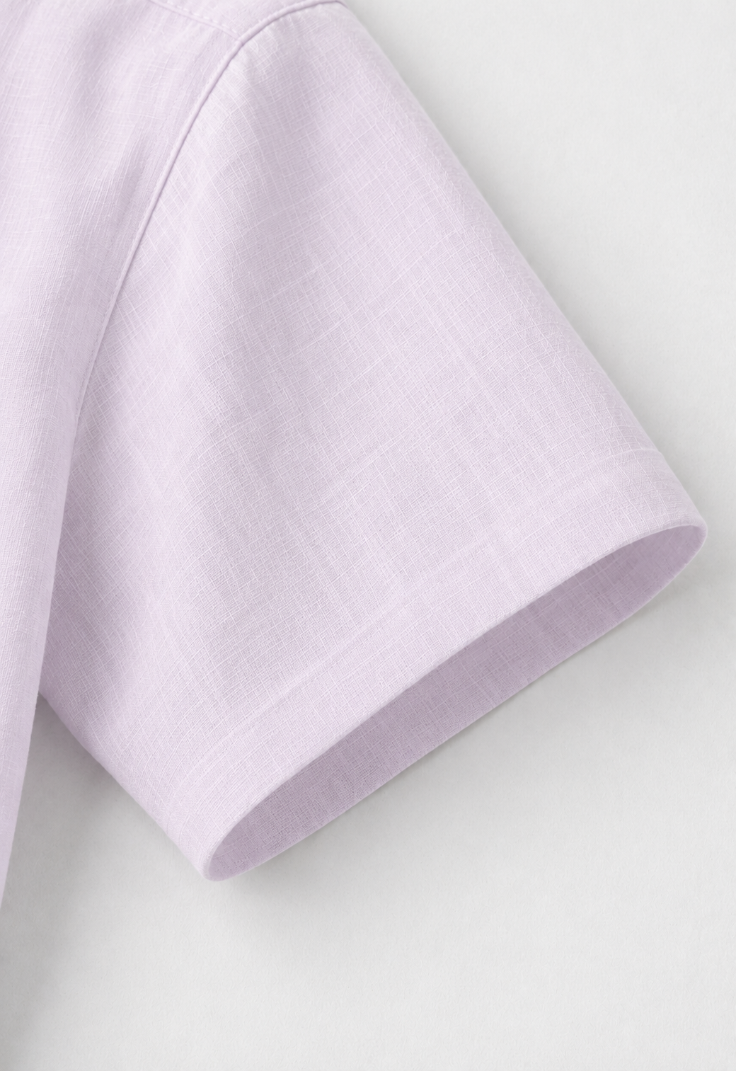 Half Sleeve Men's 100% Belgium Linen Lavender Shirt | Summer Special