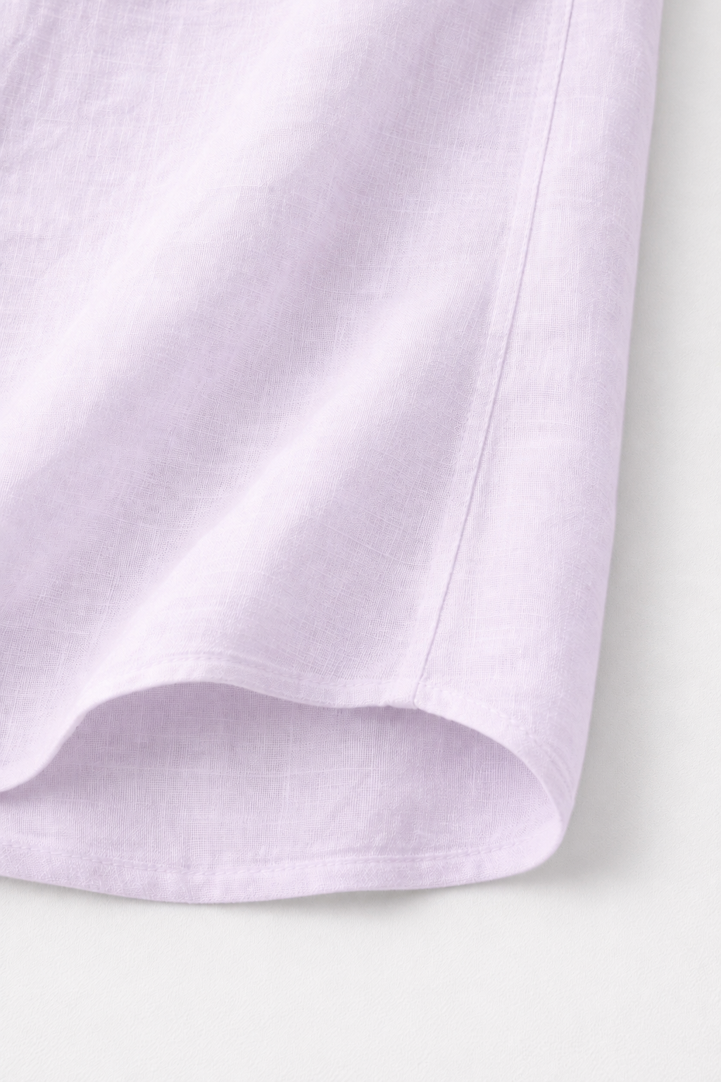 Half Sleeve Men's 100% Belgium Linen Lavender Shirt | Summer Special