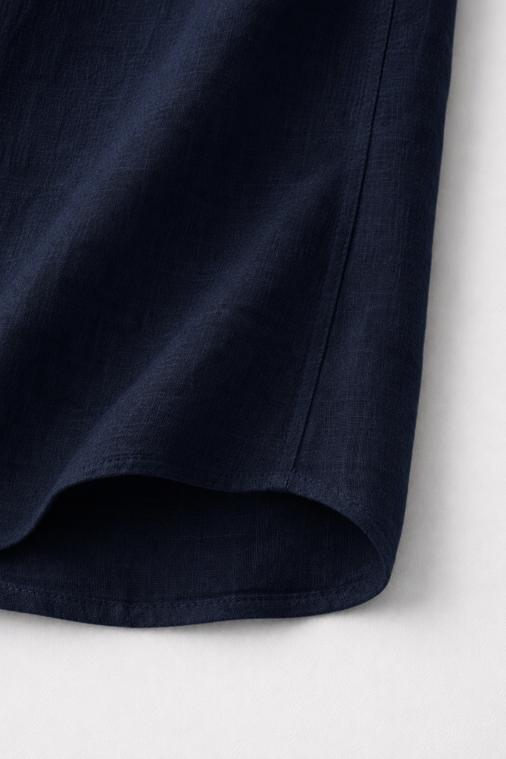 Full Sleeve Men's 100% Belgium Linen Navy Blue Shirt | Summer Special