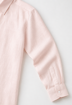 Full Sleeve Men's 100% Belgium Linen Powder Pink Shirt | Summer Special