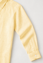 Full Sleeve Men's 100% Belgium Linen Buttery Yellow Shirt | Summer Special