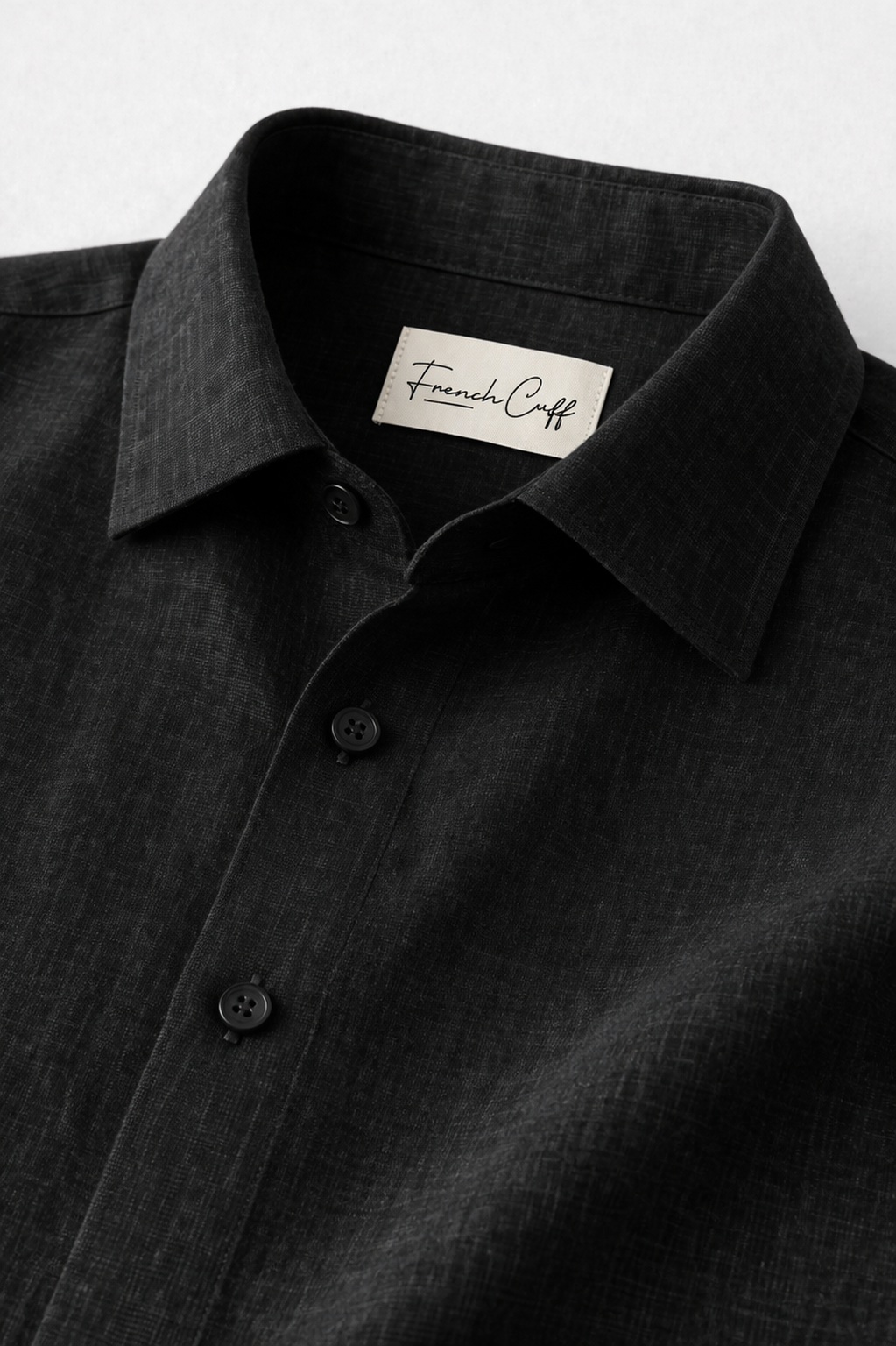 Half Sleeve Men's 100% Belgium Linen Black Shirt | Summer Special