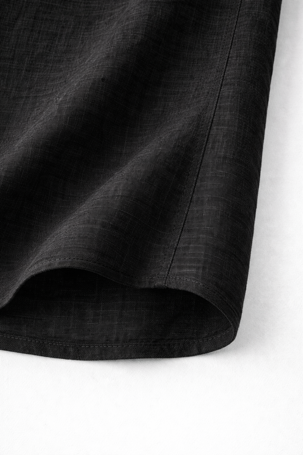 Half Sleeve Men's 100% Belgium Linen Black Shirt | Summer Special