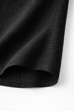 Half Sleeve Men's 100% Belgium Linen Black Shirt | Summer Special