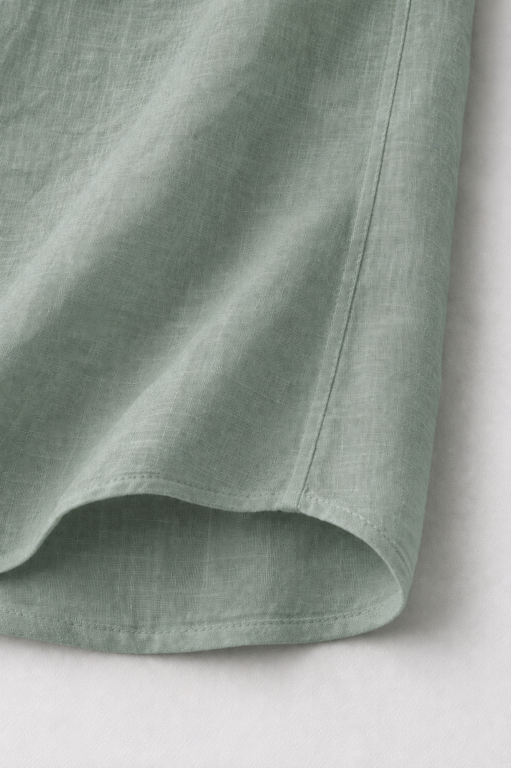 Half Sleeve Men's 100% Belgium Linen Mint Green Shirt | Summer Special