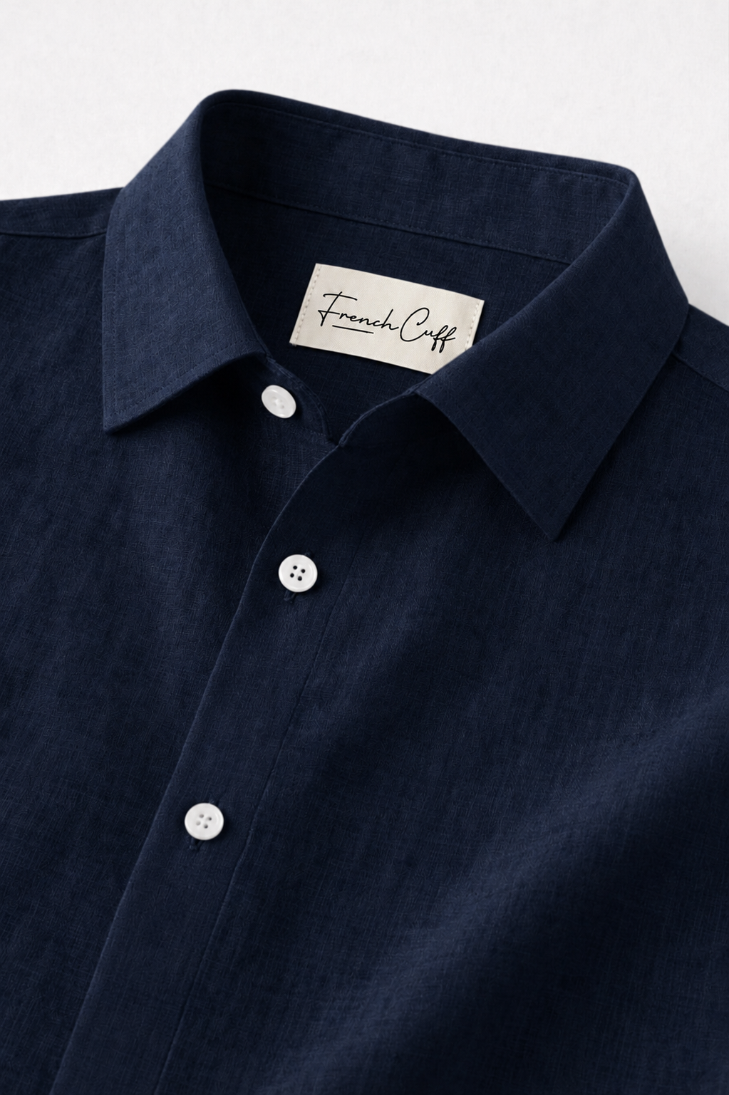Half Sleeve Men's 100% Belgium Linen Navy Blue Shirt | Summer Special