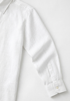 Full Sleeve Men's 100% Belgium Linen White Shirt | Summer Special