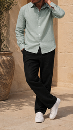 60 LEA | 100% Belgium Linen Fabric - Minty Green