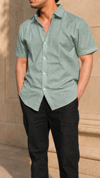 60 LEA | 100% Belgium Linen Fabric - Minty Green
