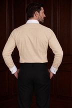 Men’s Oxford Dune Contrast Shirt – Tailored Button Down with French Cuffs