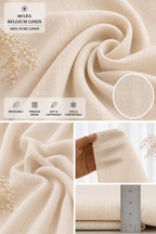 60 LEA | 100% Belgium Linen Fabric - Beige
