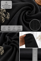 60 LEA | 100% Belgium Linen Fabric - Black