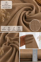60 LEA | 100% Belgium Linen Fabric - Brown