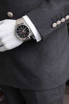 French Cuff Men's Elephant Grey Double Breasted 2-Piece Suit