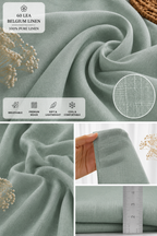 60 LEA | 100% Belgium Linen Fabric - Minty Green